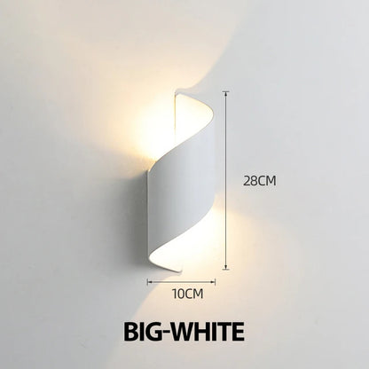 Spiral LED Wall Light — Nordic Modern Indoor & Outdoor Sconce