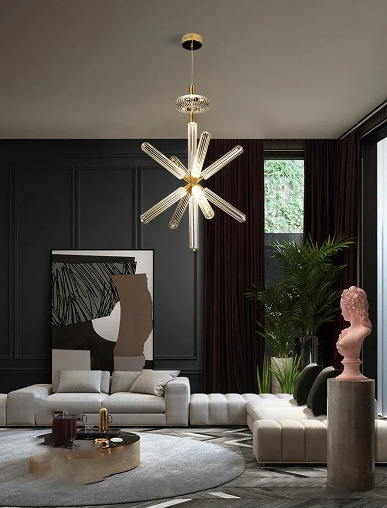 Nordic Luxury Art Glass Chandelier — High-End Pendant Lamp Home Décor