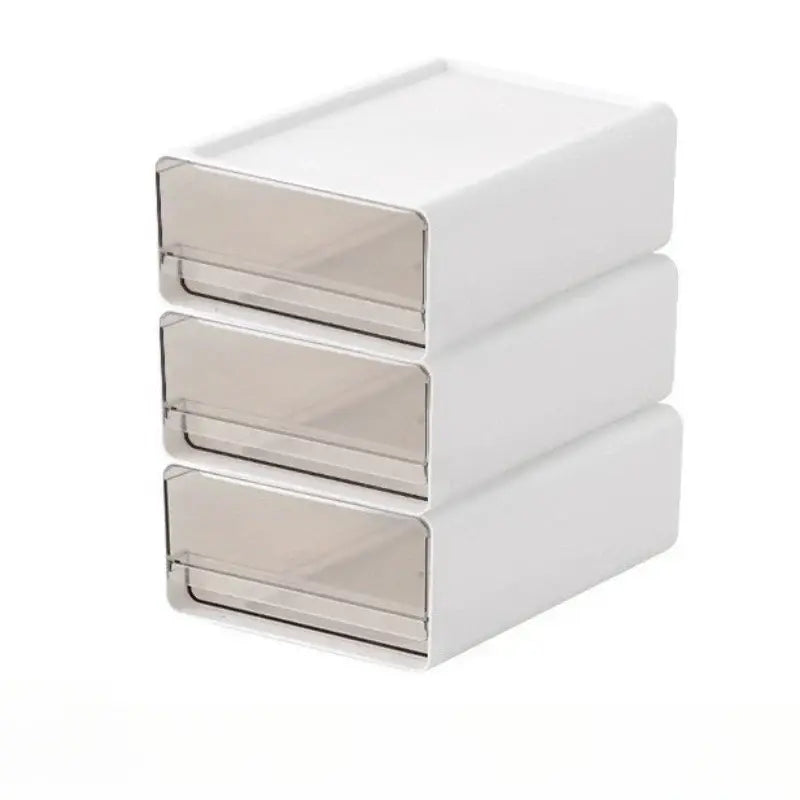 Desk Done Right — Clear Stackable Drawer Organizer for A4 Files &amp; Office Supplies