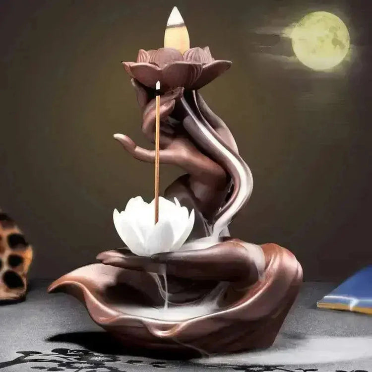 Purple Sand Backflow Incense Burner for Reflux Cone Incense Ceramic Bergamot Lotus OUD Incense Stick Holder Zen Home Decor Jonine’s Corner