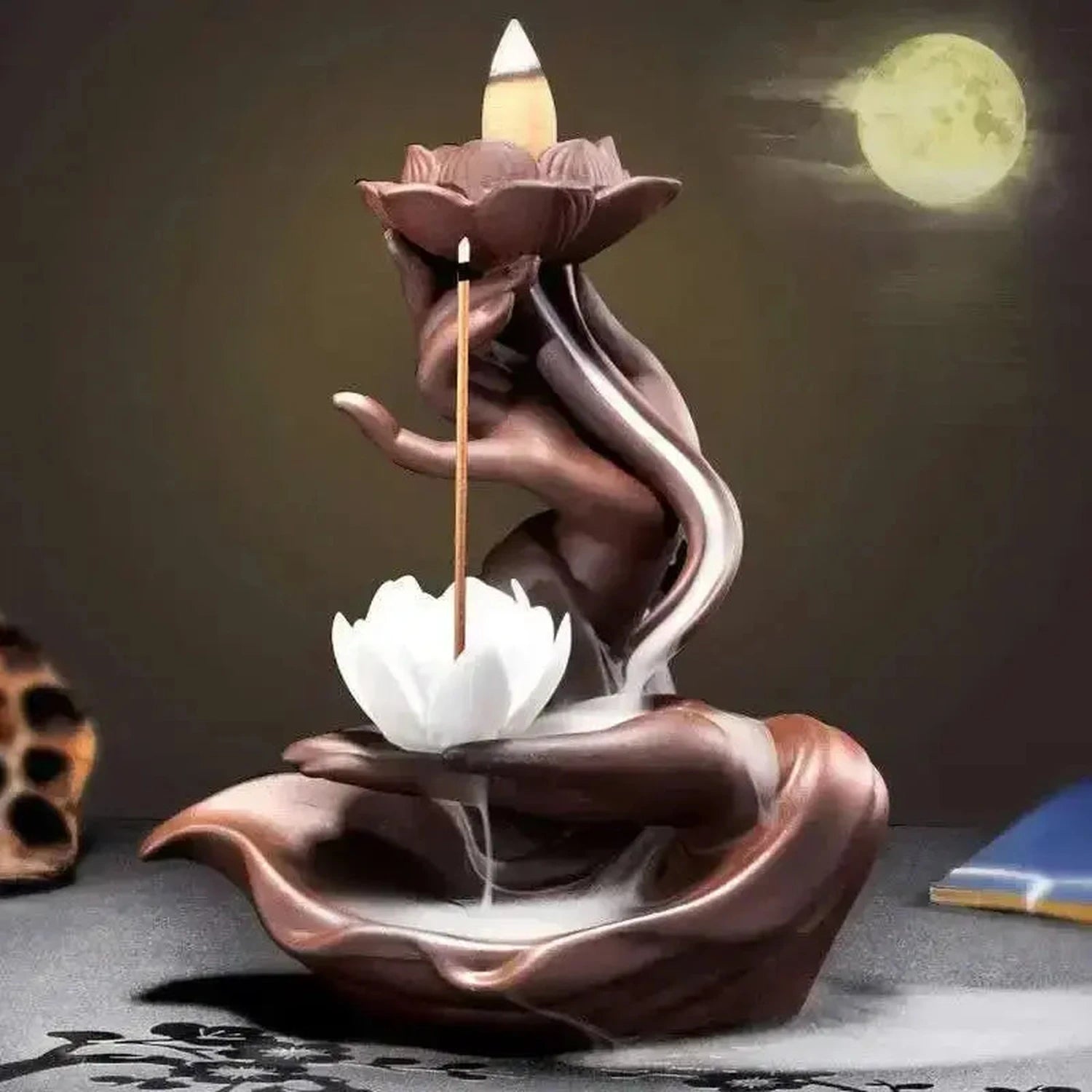 Purple Sand Ceramic Backflow Incense Burner — Zen Home Decor