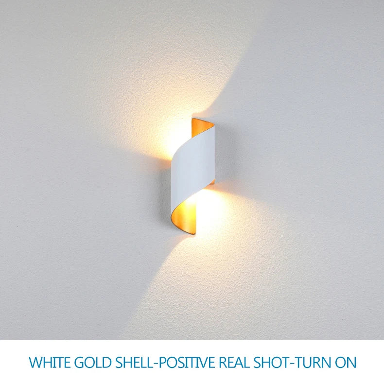 Spiral LED Wall Light — Nordic Modern Indoor & Outdoor Sconce