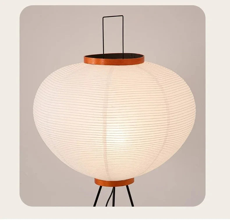 Wabi-Sabi Rice Paper Floor Lamp – Noguchi Style