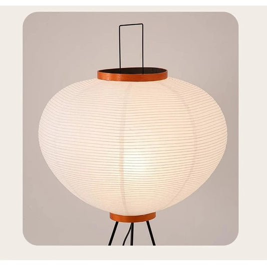 Wabi-Sabi Rice Paper Floor Lamp – Noguchi Style