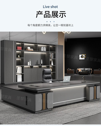 L-Shape Storage Executive Desk