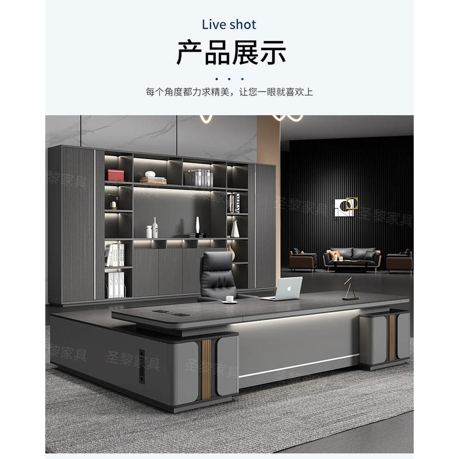 L-Shape Storage Executive Desk