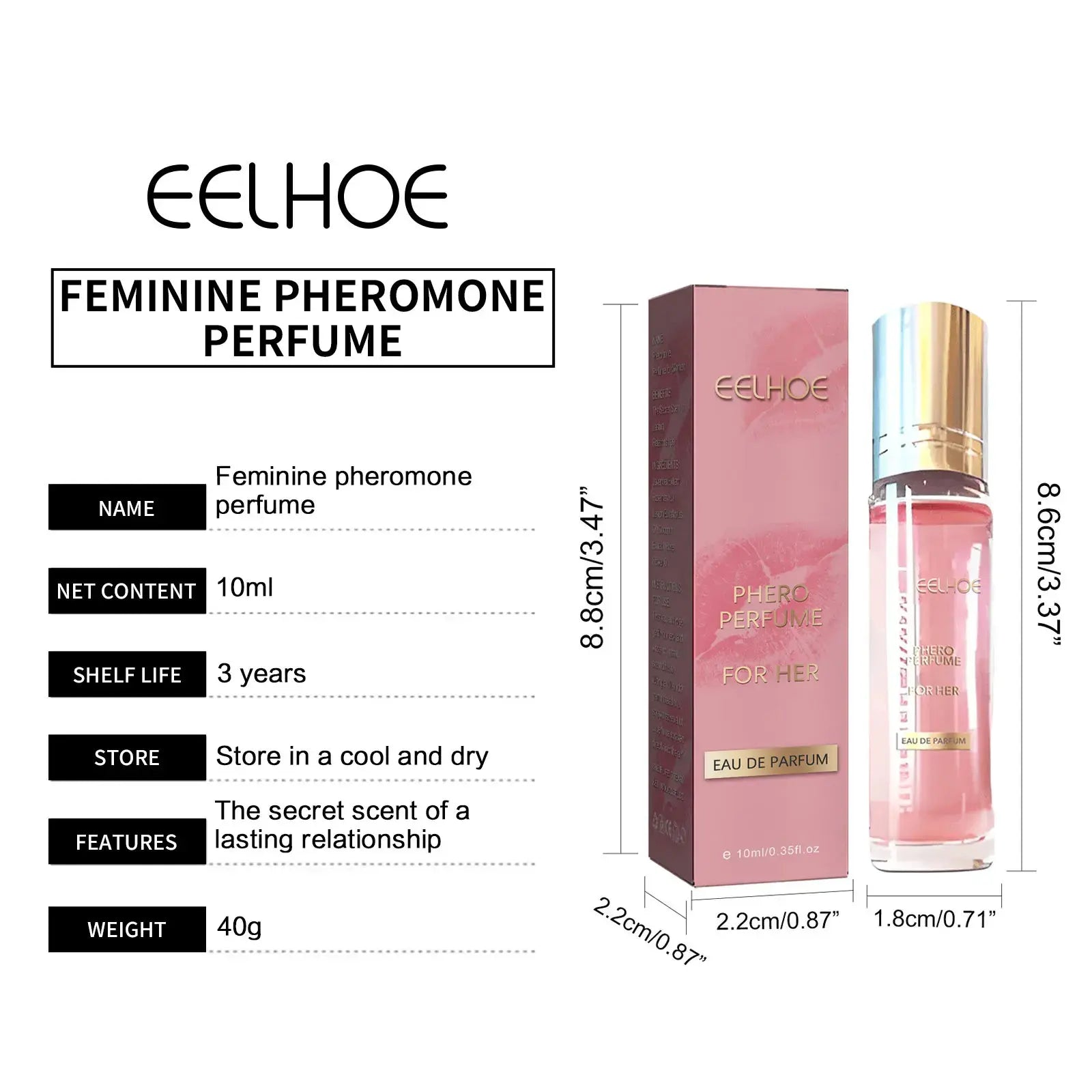Eelhoe Floral Pheromone Perfume — 10ml Roll-On EDT