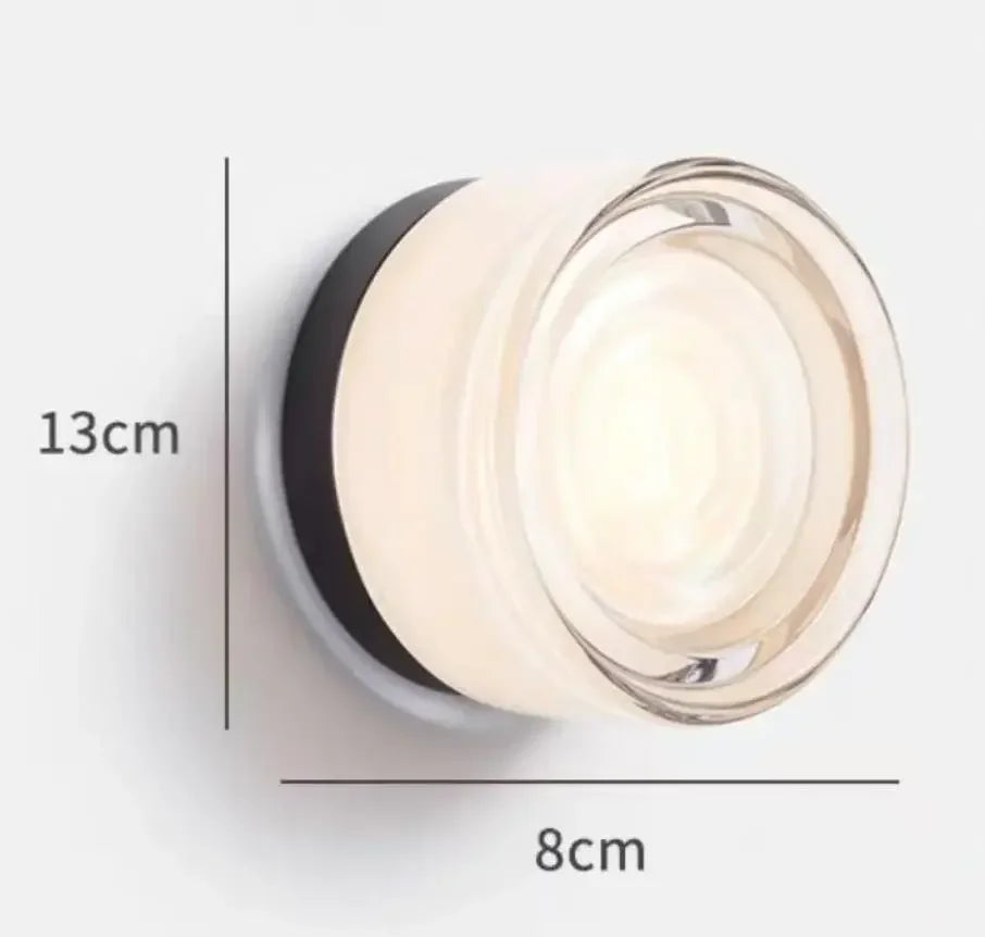 Glass Stone LED Wall Sconce