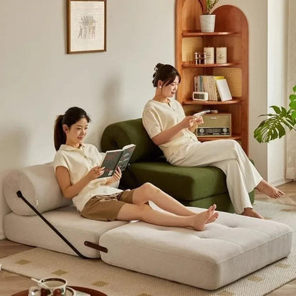 Foldable Nordic Sofa Bed — 1-Person Lazy Sofa for Bedroom &amp; Living Room