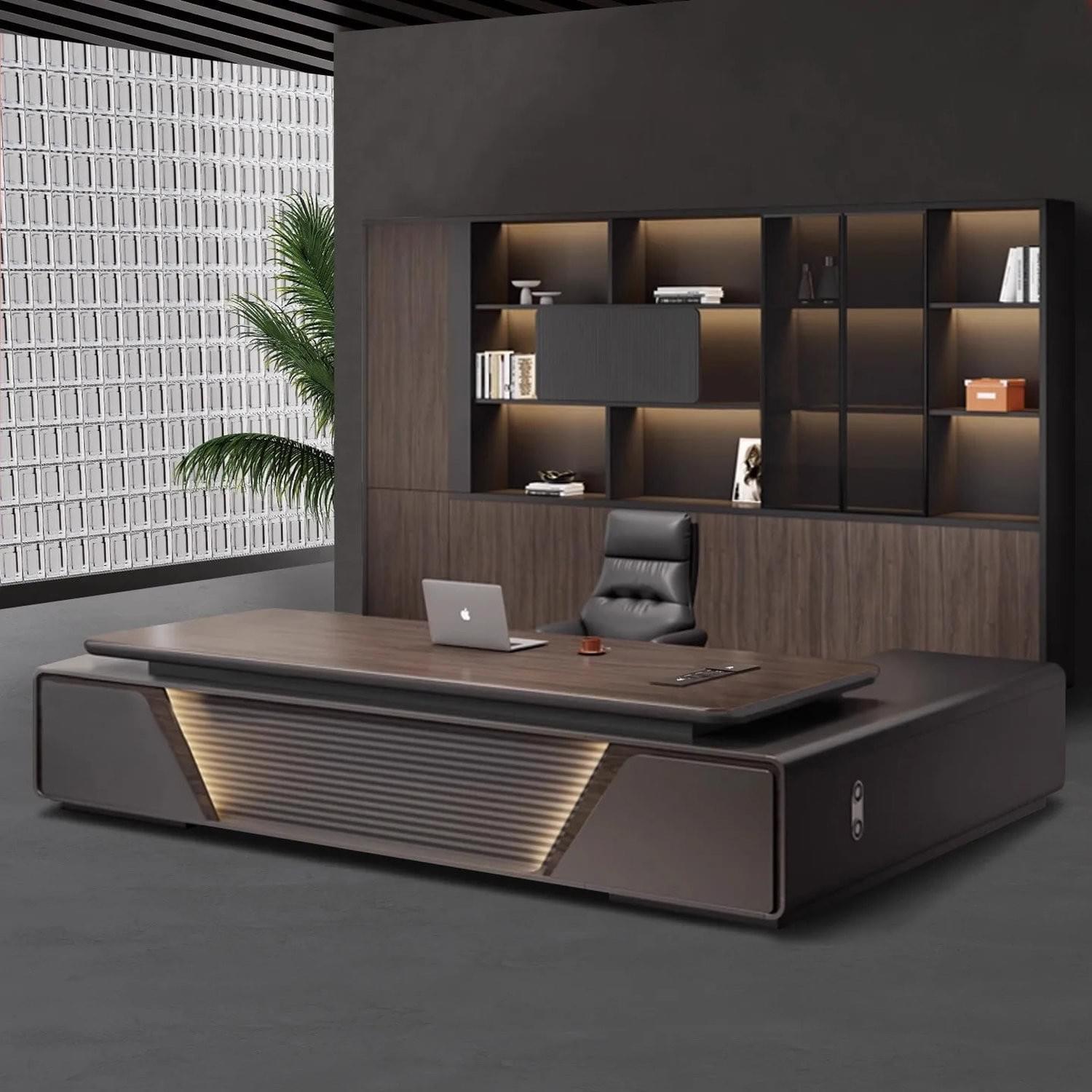 Height-Adjustable L-Shaped Gaming &amp; Home Office Desk