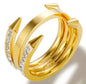 Personality Round Beads Ring Band Small Clear Crystal Zircon Waterproof Stainless Steel Rings Simple Granular Fine Jewelry