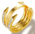 Crystal Zircon Stacking Ring — 18K Gold or Silver Plated, Stainless Steel