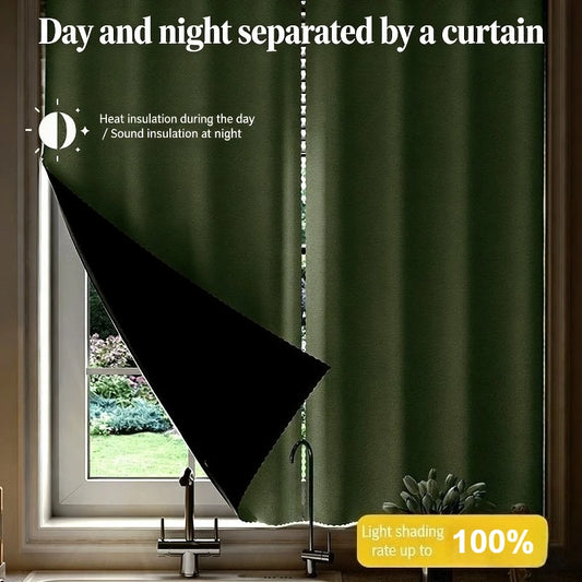 Self-Adhesive No-Drill Blackout Curtains