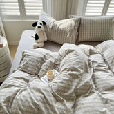 Classic Duvet Cover Set with Pillowcases Flat Sheet Nordic Style No Comforter 2025 New Bedding Kit Double Twin Size Bed Linens Jonine&