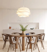 White Rose Petal Pendant Light — Nordic Sculptural Chandelier Jonine&