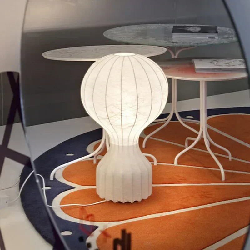 Wabi-Sabi Fabric Floor Lamp — Japandi Style for Bedroom & Living Room