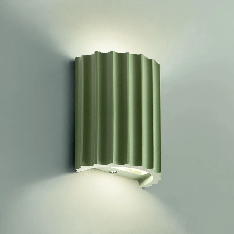 Nordic Macaroon Resin LED Wall Lamp — Sculptural Bedside Glow
