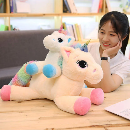 Large Unicorn Plush Pillow — Soft Stuffed Animal & Gift for Girls
