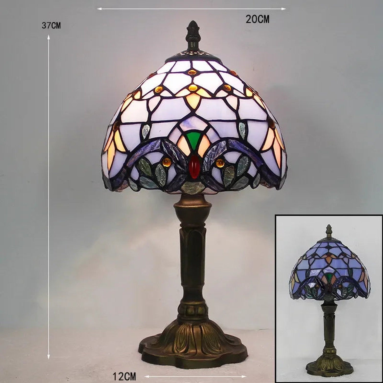 Old World Glow — European Retro Art Glass LED Desk Lamp