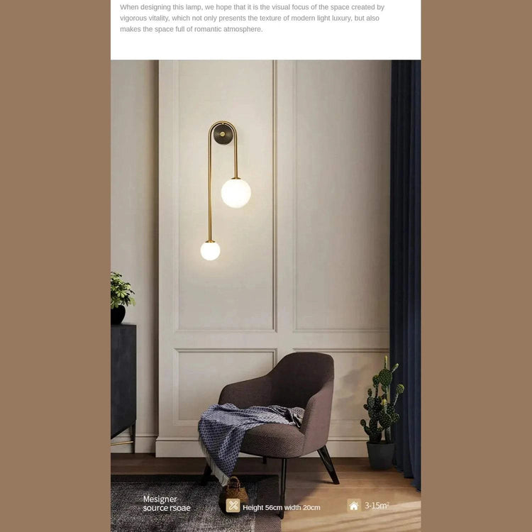 Gold Glass Ball Wall Sconce – Jonine’s Corner Modern LED Light