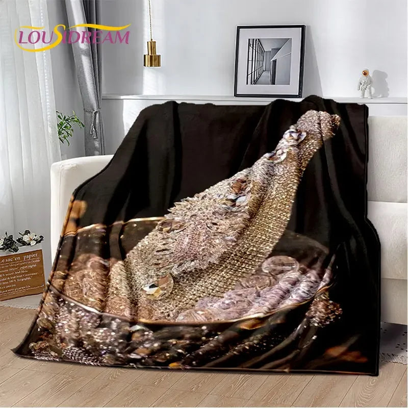 Printed Flannel Throw Blanket