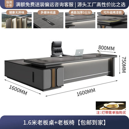 L-Shape Storage Executive Desk
