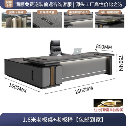 L-Shape Storage Executive Desk