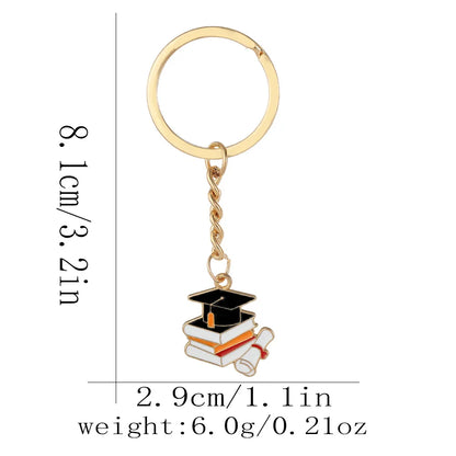 Graduation Cap Keychains — Set of 20