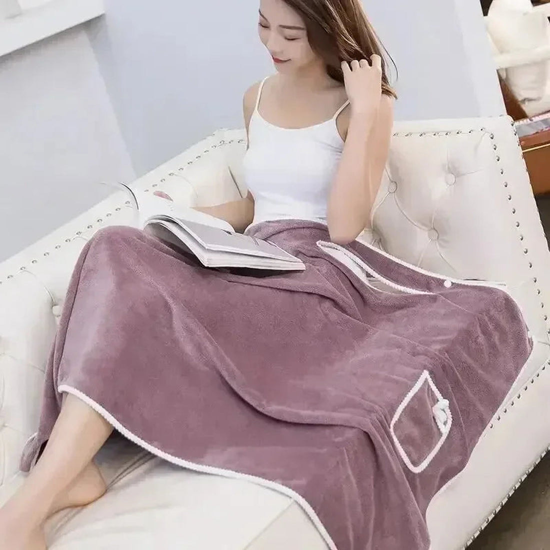 Wrap &amp; Go — Wearable Fast-Dry Bath &amp; Beach Towel (140×85cm)