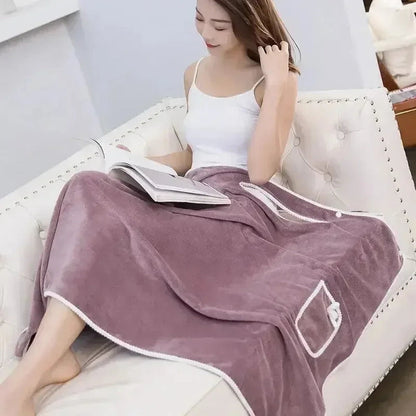 Wrap &amp; Go — Wearable Fast-Dry Bath &amp; Beach Towel (140×85cm)