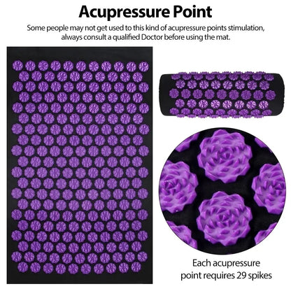 The Pressure Point Set — Spike Acupressure Mat &amp; Pillow for Back Pain, Muscle Relief &amp; Better Sleep