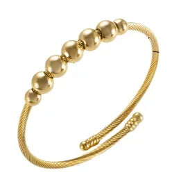 Stainless Steel Crystal Cuff Bracelet Bangle