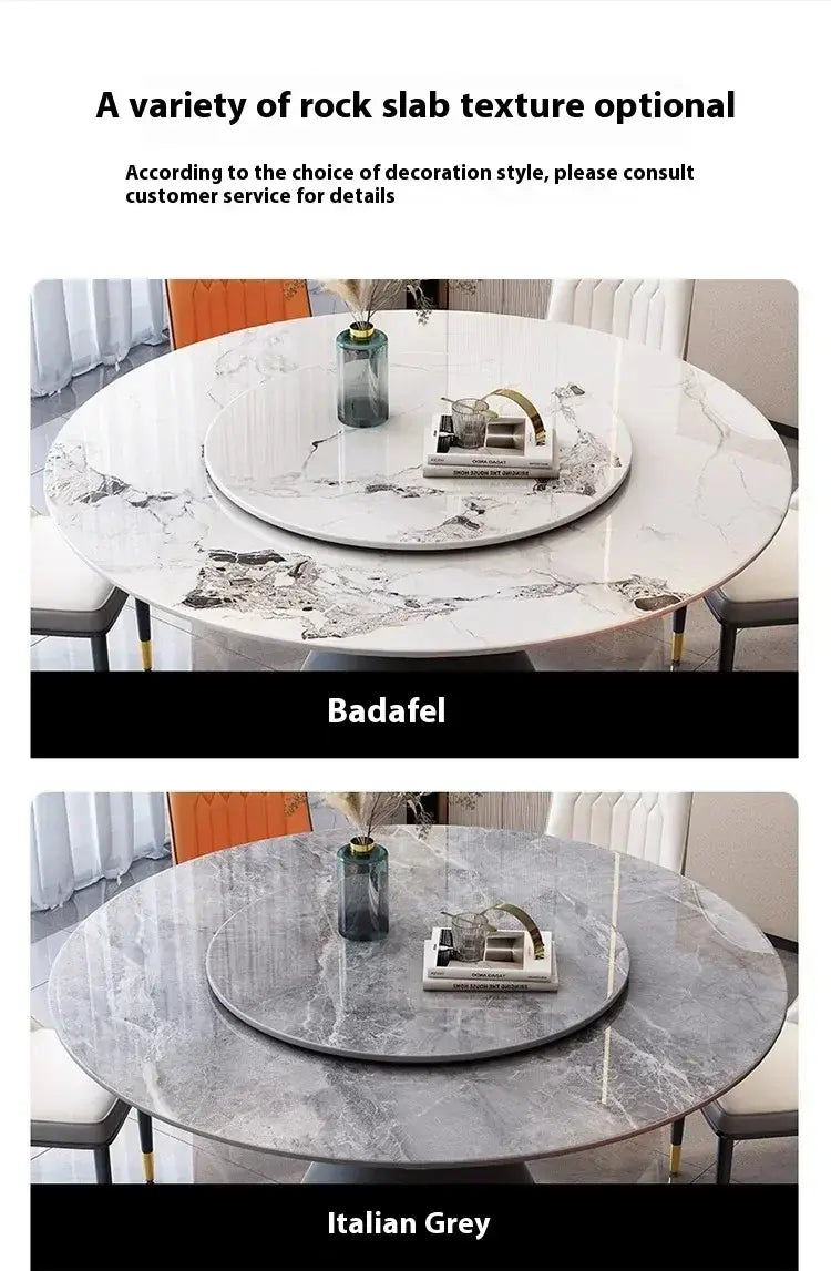 Round Sliding Table Luxury Table Stainless Steel Kitchen Islands Transparent Mesa Comedor Garden Furniture Sliding Dining Wash Jonine&