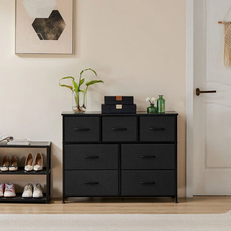 JHK Desser For Bedroom With 7 Fabric Drawers Organizer Storage Closet Chest Clothes For Living Room Display Cabinet Of Furniture Jonine&