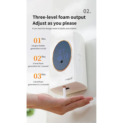 The Touchless Pour — 480ml Smart Foam Soap Dispenser, USB Rechargeable
