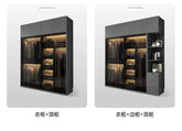 Bedroom Glass Sliding Door Wardrobe Clothes Storage Cabinet Closet Double Wardrobe Cabinets Wardrobes Furniture Modern Simple Jonine&