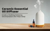 Ceramic Diffuser 100ML  Essential Oil Diffuser  Air Humidifier  With 7 LED  Ultrasonic Aromatherapy Diffusers for Home Jonine’s Corner