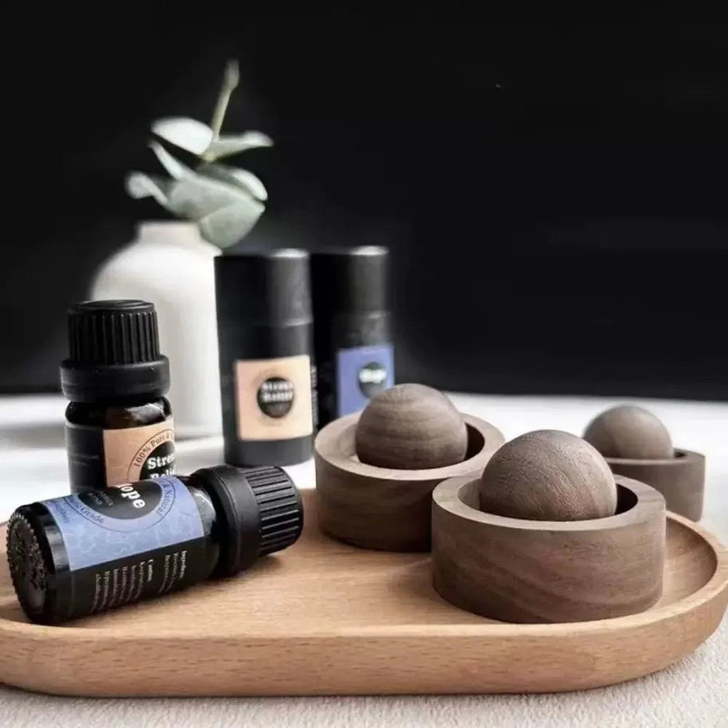 Natural Calm — Wooden Spherical Essential Oil Diffuser