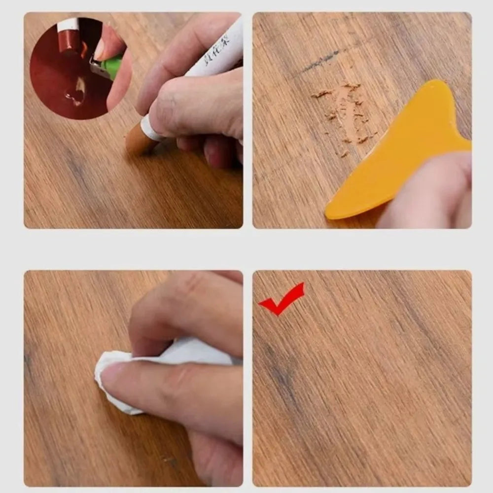 Waterproof Furniture Repair Pen Wooden Furniture Touch Up Wood Repair Crayon Damaged Scratch DIY Patch Paint Crayon