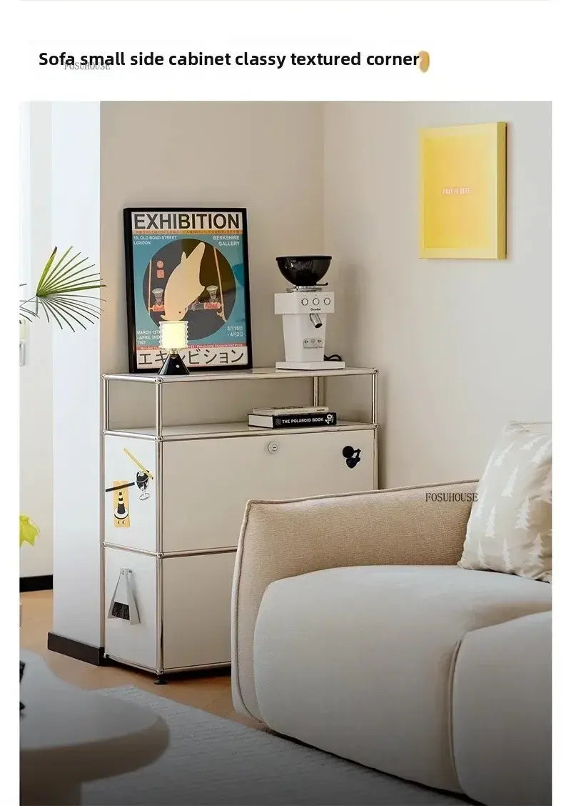 MLG Modern Dual Cabinet – Wood & Acrylic Living Room Storage
