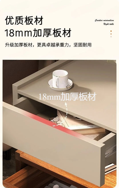 Simple European Bedside Table Classic Storage Luxury Trendy Night Table Modern Premium Comodini Camera Letto Bedroom Furnitures