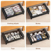 Under-Bed Rolling Storage Organizer with Wheels  Dust-Proof Drawer — Uncategorized