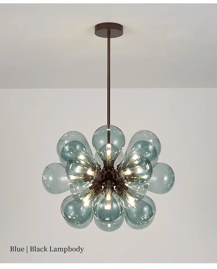 Suspended in Light — Designer Glass Bubble Chandelier for Bedroom & Living Room