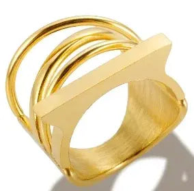 Crystal Zircon Stacking Ring — 18K Gold or Silver Plated, Stainless Steel