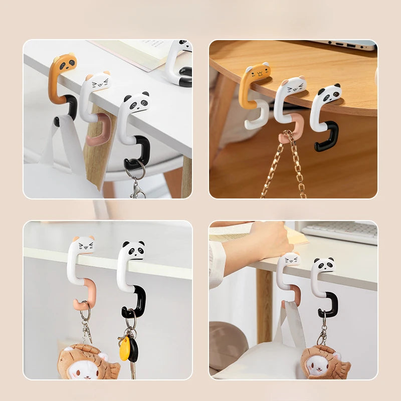 Hang It, Hide It — No-Drill Desk Side Hanging Organizer with Bag Hook