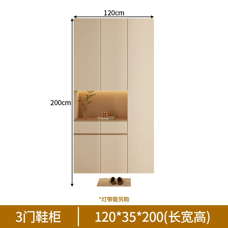 Custom Solid Wood Entryway Shoe Cabinet