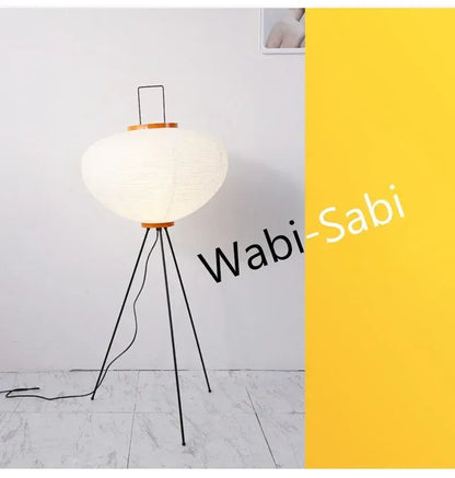 Noguchi Akari Rice Paper Floor Lamp — Wabi-Sabi Standing Light