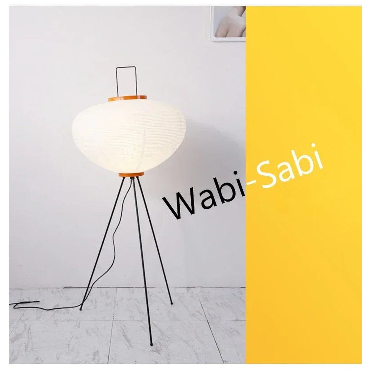 Wabi-Sabi Rice Paper Floor Lamp – Noguchi Style