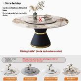 Round Sliding Table Luxury Table Stainless Steel Kitchen Islands Transparent Mesa Comedor Garden Furniture Sliding Dining Wash Jonine&