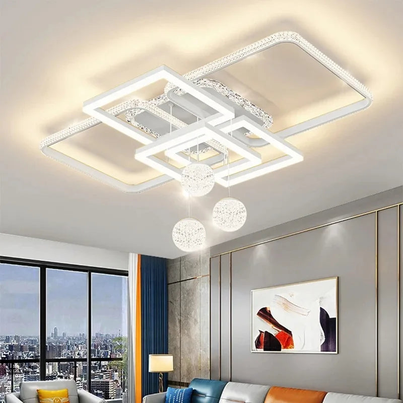 Modern Circle LED Pendant Light — Metal & Acrylic Dining Room Lamp